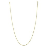 Primal Gold 10 Karat Yellow Gold 1.5mm Diamond Cut Extra-lite Rope Chain