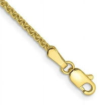 Primal Gold 10 Karat Yellow Gold 1.65mm Solid Polished Spiga Chain Bracelet
