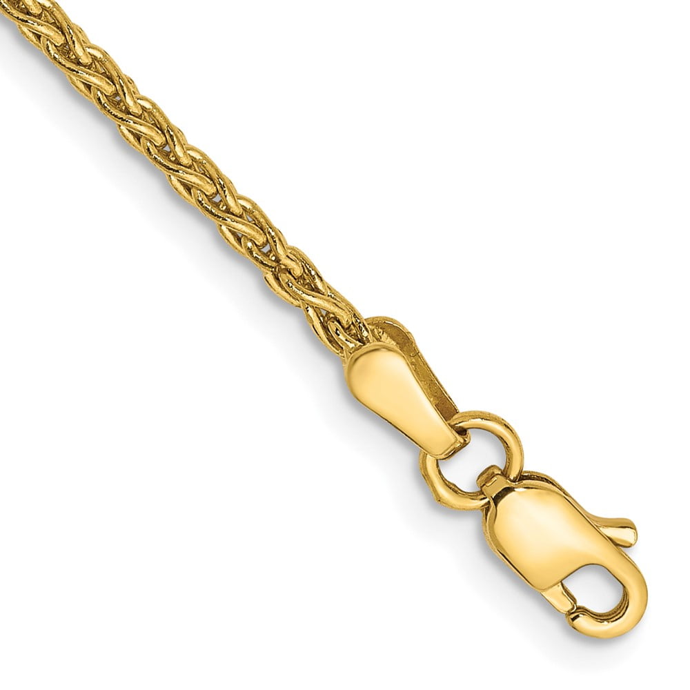 Primal Gold 10 Karat Yellow Gold 1.75mm Parisian Wheat Chain - Walmart.com