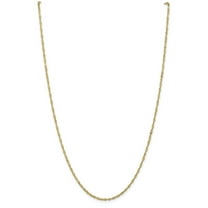 Primal Gold 10 Karat Yellow Gold 1.7mm Singapore Chain Anklet