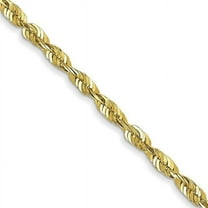 Primal Gold 10 Karat Yellow Gold 1.8mm Diamond-cut Extra Lite Rope Chain