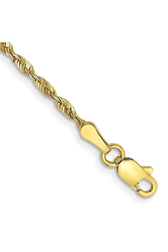 10 Karat Yellow Gold 2.0mm Diamond-cut Extra-Lite Rope Chain