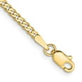 thumbnail image 1 of Primal Gold 10 Karat Yellow Gold 2.2mm Flat Beveled Curb Chain, 1 of 4