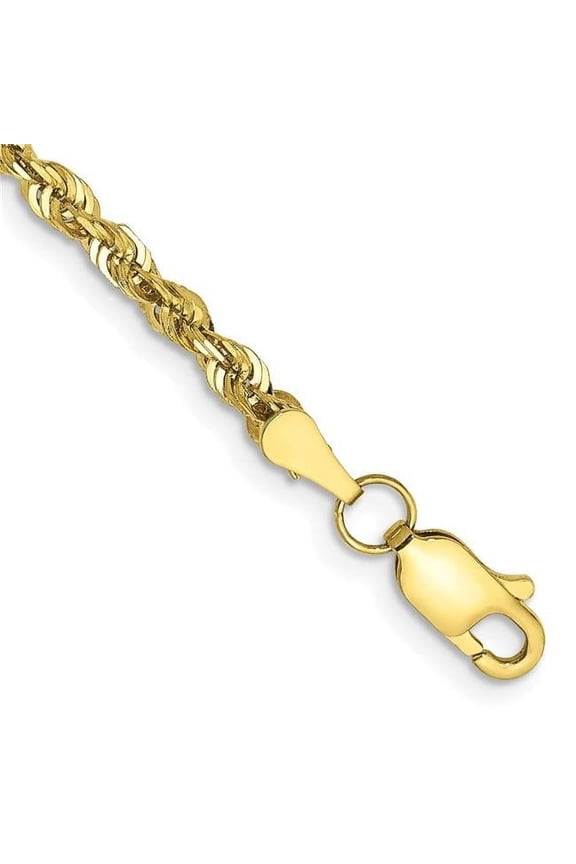10 Karat Yellow Gold 2.75mm Diamond Cut Extra-Lite Rope Chain
