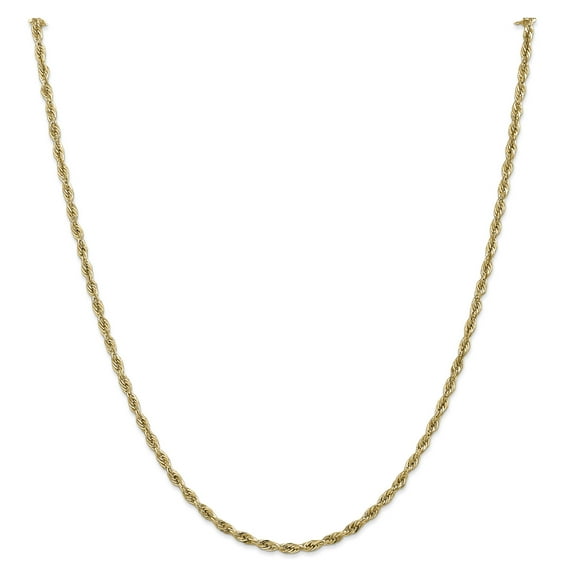 Primal Gold 10 Karat Yellow Gold 2.8mm Semi-solid Rope Chain
