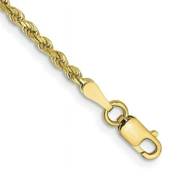Primal Gold 10 Karat Yellow Gold 2mm Diamond-cut Rope Chain