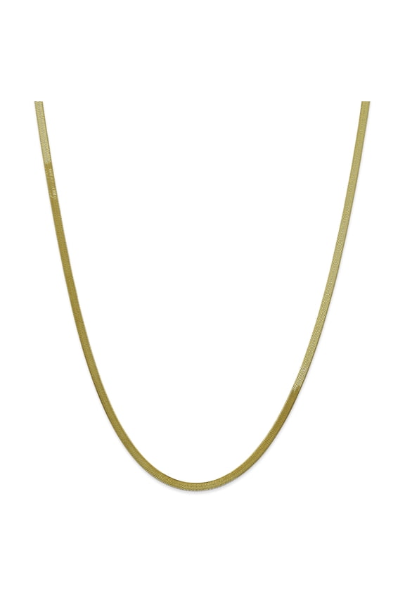10 Karat Yellow Gold 3.0mm Silky Herringbone Chain