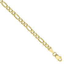 Primal Gold 10 Karat Yellow Gold 3.5mm Semi-Solid Figaro Chain
