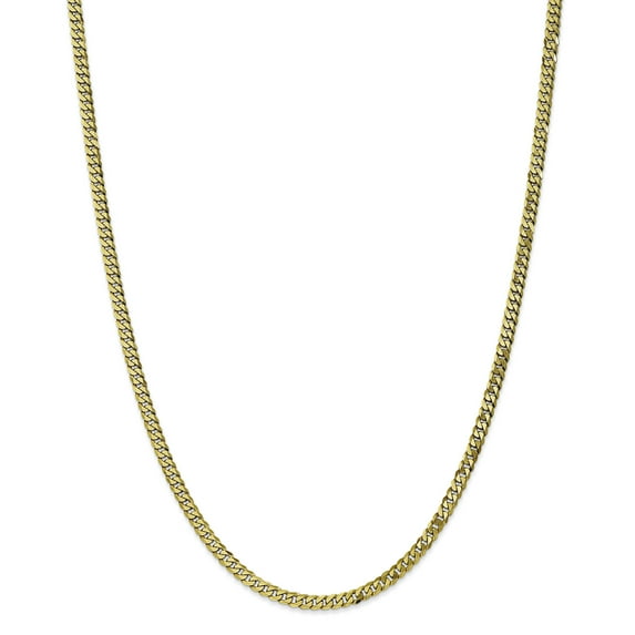 Primal Gold 10 Karat Yellow Gold 3.9mm Flat Beveled Curb Chain