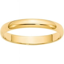Primal Gold 10 Karat Yellow Gold 3mm Half Round Band Size 10.5