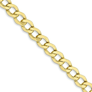 Primal Gold 14 Karat Yellow Gold 3mm Concave Anchor Chain Bracelet ...