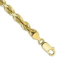 thumbnail image 1 of The Black Bow Men's 6mm 10k Yellow Gold Diamond Cut Solid Rope Chain Bracelet, 7in, 1 of 2