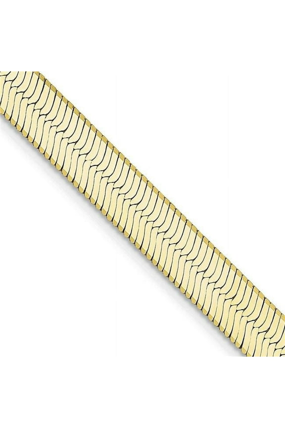 10 Karat Yellow Gold 5.5mm Silky Herringbone Chain