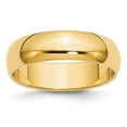 thumbnail image 1 of Primal Gold 10 Karat Yellow Gold 6mm Half Round Wedding Band Size 10, 1 of 5