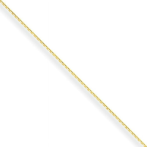 Primal Gold 10 Karat Yellow Gold .6mm Solid Diamond-cut Cable Chain