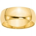 thumbnail image 1 of Primal Gold 10 Karat Yellow Gold 8mm Lightweight Half Round Band Size 9, 1 of 7