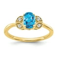 thumbnail image 1 of Primal Gold 10 Karat Yellow Gold Blue Topaz and Diamond Ring, 1 of 4
