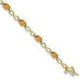 thumbnail image 1 of Primal Gold 10 Karat Yellow Gold Citrine Diamond Bracelet, 1 of 5