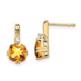 thumbnail image 1 of Primal Gold 10 Karat Yellow Gold Citrine and Diamond Earrings, 1 of 4