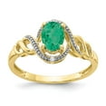 thumbnail image 1 of Primal Gold 10 Karat Yellow Gold Emerald and Diamond Ring, 1 of 5