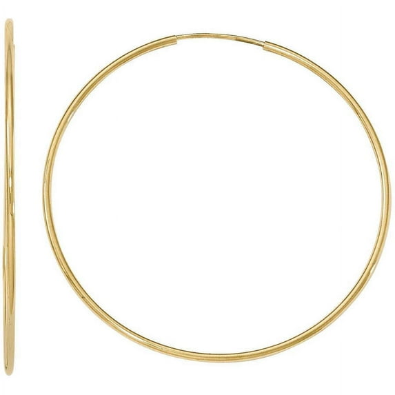 Primal Gold 10 Karat Yellow Gold Endless Tube Hoop Earrings