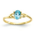 thumbnail image 1 of Primal Gold 10 Karat Yellow Gold Genuine Blue Topaz Birthstone Ring, 1 of 7