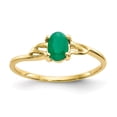 thumbnail image 1 of Primal Gold 10 Karat Yellow Gold Genuine Emerald Birthstone Ring, 1 of 7
