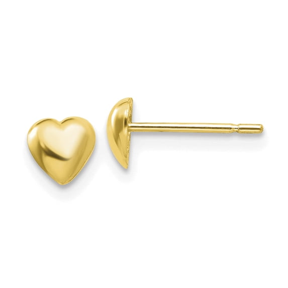 Primal Gold 10 Karat Yellow Gold Heart Post Earrings