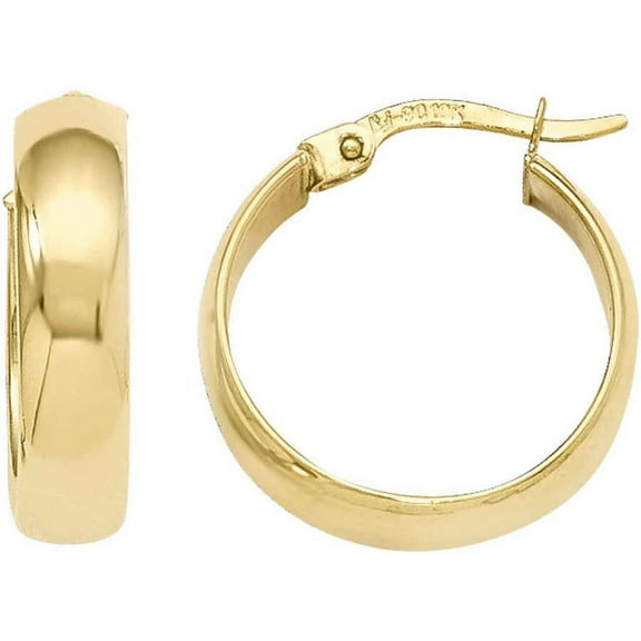 Primal Gold 10 Karat Yellow Gold Hinged Hoop Earrings