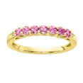 thumbnail image 1 of Primal Gold 10 Karat Yellow Gold Lab Created Pink Sapphire and Diamond Ring, 1 of 7