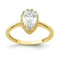 thumbnail image 1 of Primal Gold 10 Karat Yellow Gold Pear Cubic Zirconia Ring, 1 of 5