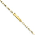 thumbnail image 1 of Primal Gold 10 Karat Yellow Gold Semi-solid Figaro Link ID Bracelet, 1 of 4