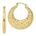 thumbnail image 1 of Primal Gold 10 Karat Yellow Gold Textured Hoop Earrings, 1 of 5