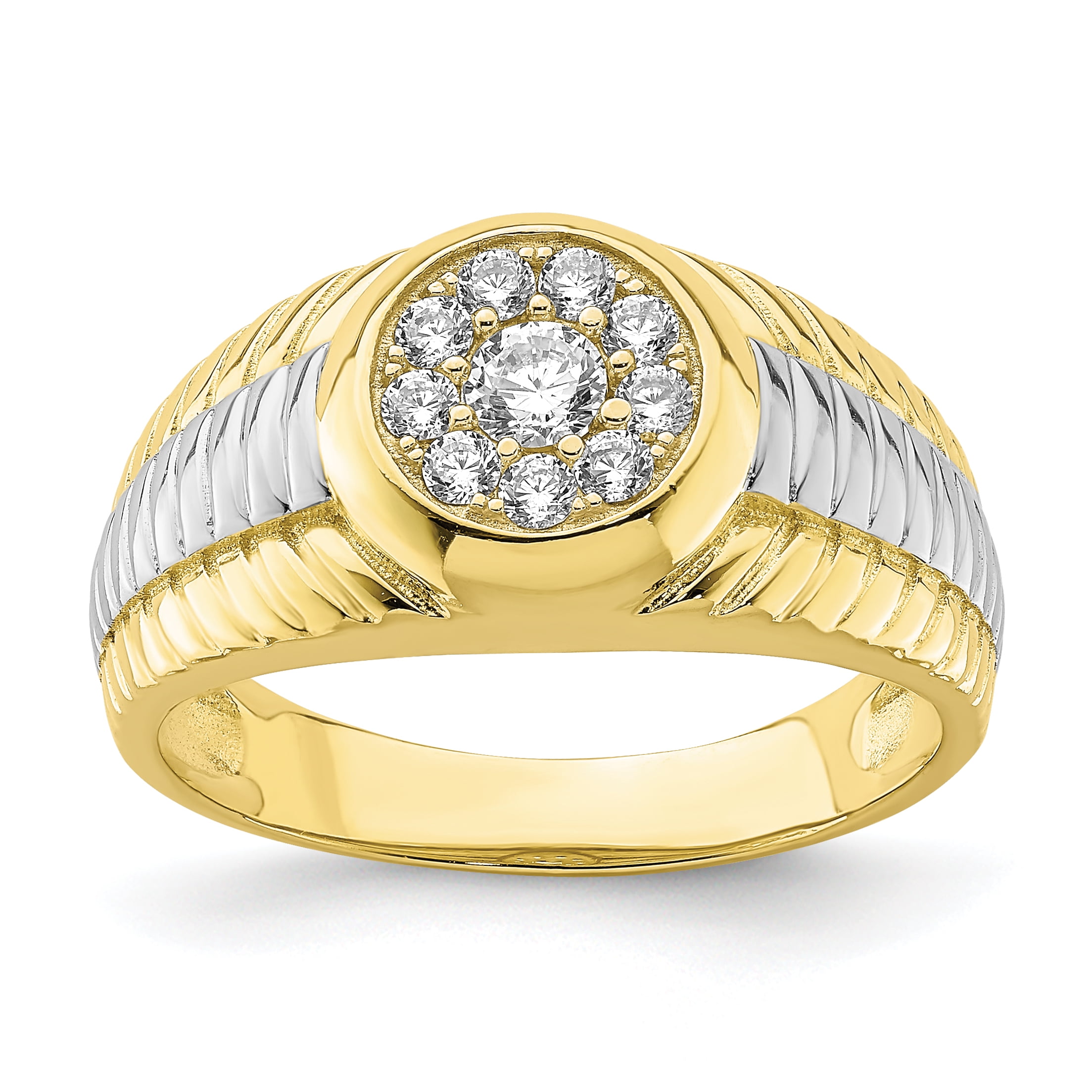 1/2ct Diamond Mens Ring in 10k Yellow Gold | Mens diamond wedding bands, Men  diamond ring, Mens ring designs