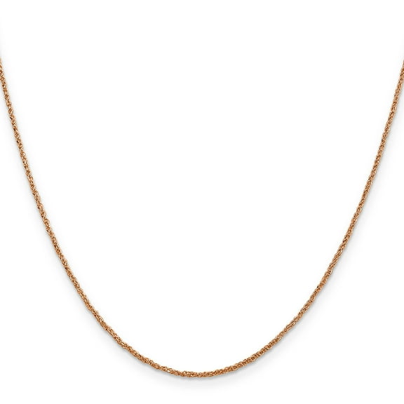 Primal Gold 14 Karat Rose Gold 1.1mm Ropa Chain Necklace
