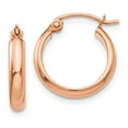 thumbnail image 1 of Primal Gold 14 Karat Rose Gold Hoop Earrings, 1 of 5