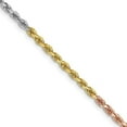 thumbnail image 1 of Primal Gold 14 Karat Tri-Color 2.5mm Diamond-cut Rope Chain, 1 of 4