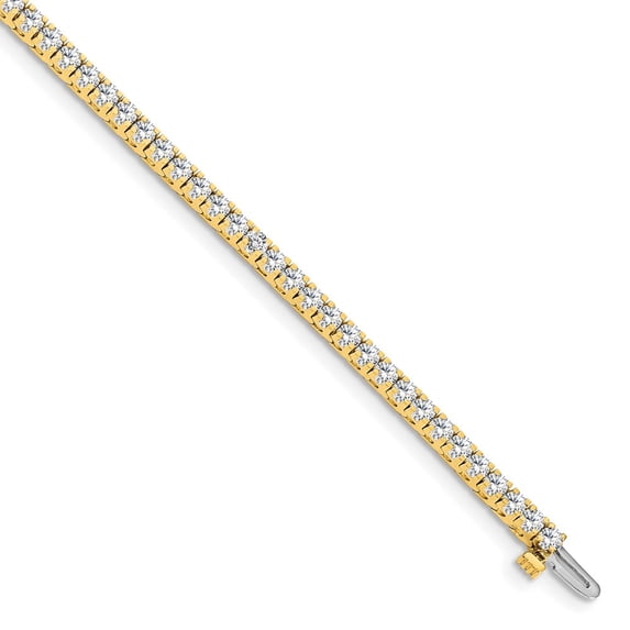 Primal Gold 14 Karat Two-Tone AA Diamond Tennis Bracelet