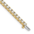 thumbnail image 1 of Primal Gold 14 Karat Two-Tone AA Diamond Tennis Bracelet, 1 of 5