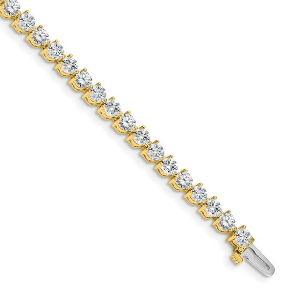 Primal Gold 14 Karat Two-Tone AA Diamond Tennis Bracelet