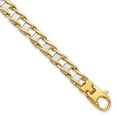 thumbnail image 1 of Primal Gold 14 Karat Two-tone 7.5mm Fancy Link Bracelet, 1 of 6