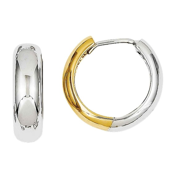 Primal Gold 14 Karat Two-tone Huggie Earrings