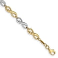 thumbnail image 1 of Primal Gold 14 Karat Two-tone Infinity Symbol Bracelet, 1 of 5