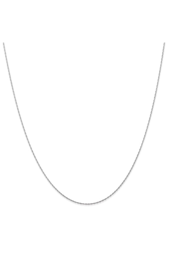 14 Karat White Gold 0.5mm Cable Rope Chain