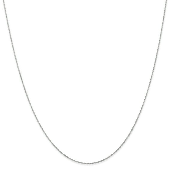 Primal Gold 14 Karat White Gold 0.5mm Cable Rope Chain