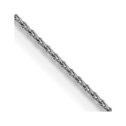 JEWELRYWEB Primal Gold 14 Karat White Gold 0.65mm Diamond-cut Spiga Pendant Chain