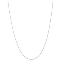 Primal Gold 14 Karat White Gold 0.6mm Carded Cable Rope Chain