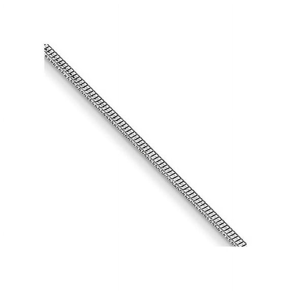 Primal Gold 14 Karat White Gold 0.8mm Round Snake Chain Anklet