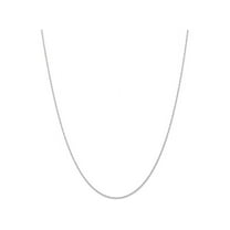 Primal Gold 14 Karat White Gold 0.95mm Carded Cable Rope Chain