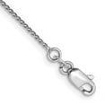 thumbnail image 1 of Primal Gold 14 Karat White Gold 1.05mm Diamond-cut Spiga with Lobster Clasp Chain Bracelet, 1 of 2